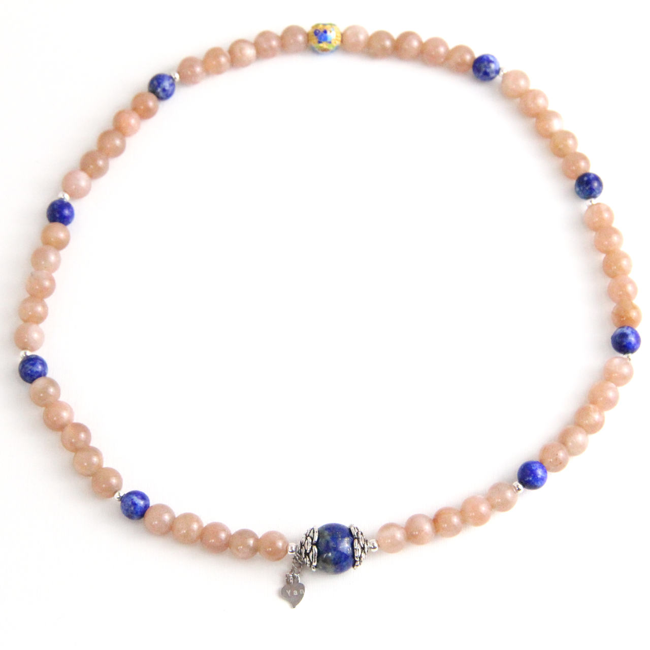 YAN Blue Bead Bracelet Lapis Lazuli & Moonstone Small Bracelet Style