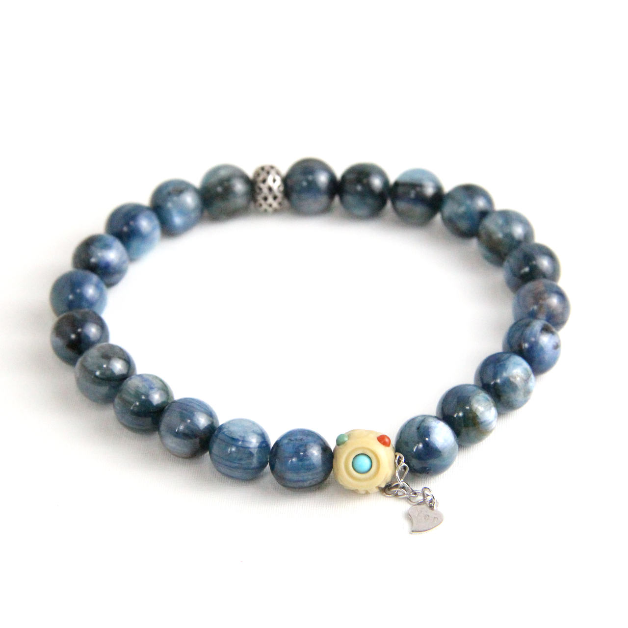 YAN Blue Bracelet Kyanite & Gold Jade Small Bracelet Style