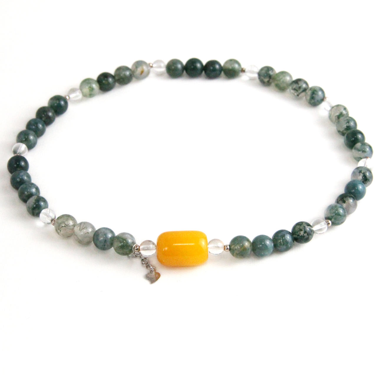 YAN Green Bracelet Agate & Quartz Long Bracelet Style