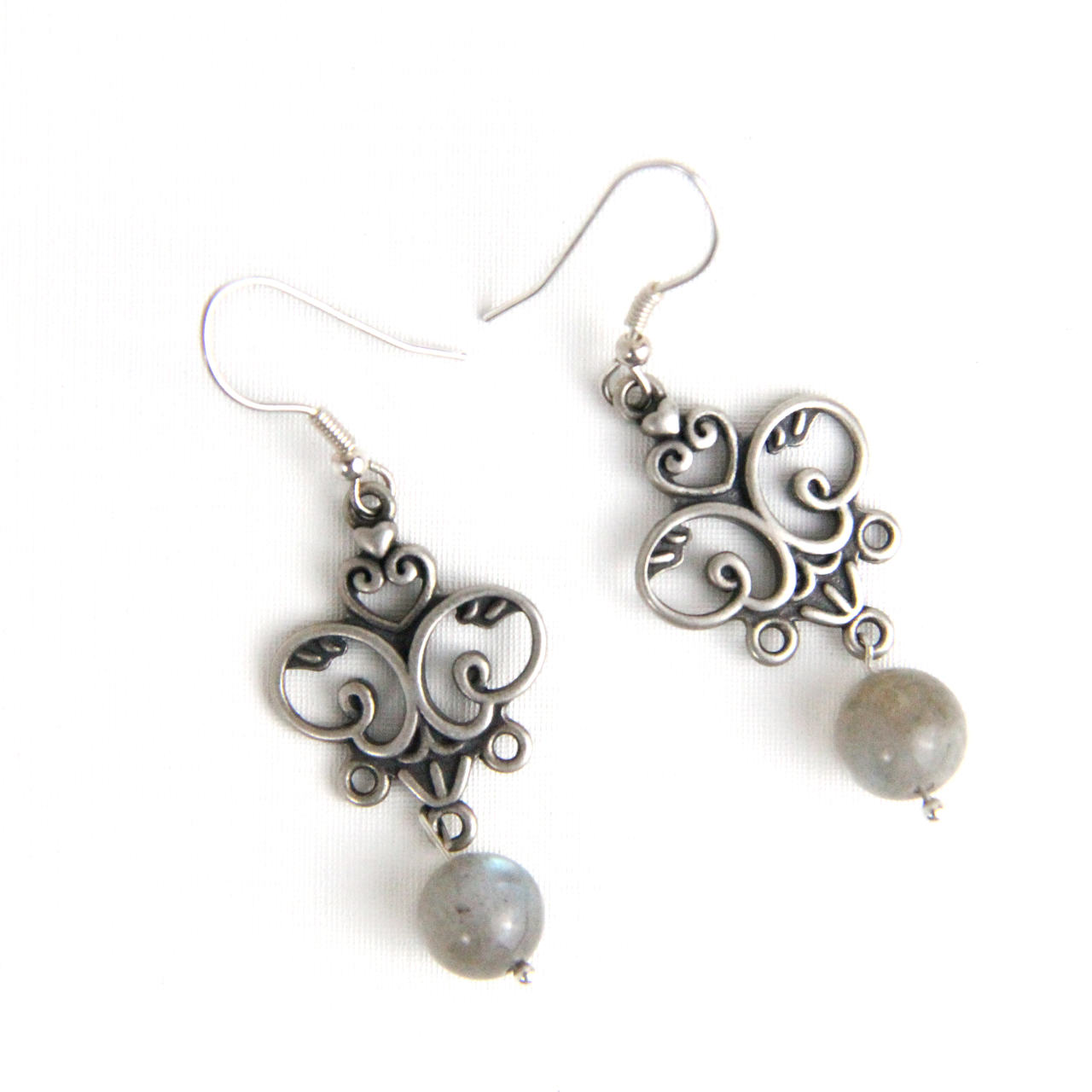 YAN Silver Earrings Moonstone & S925 Silver Dangle Earrings Style