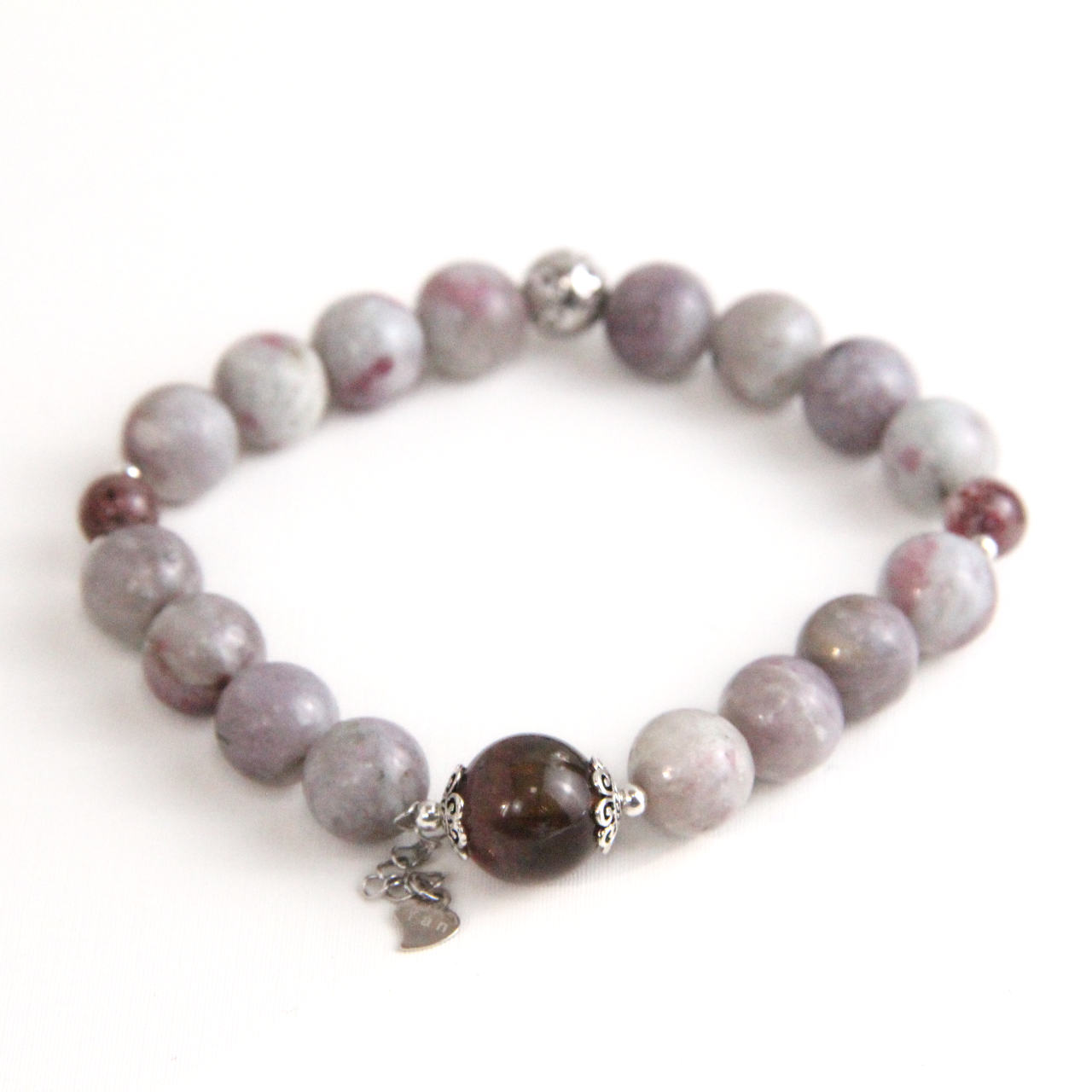 YAN Purple Bead Bracelet Tourmaline & Auralite Small Bracelet Style