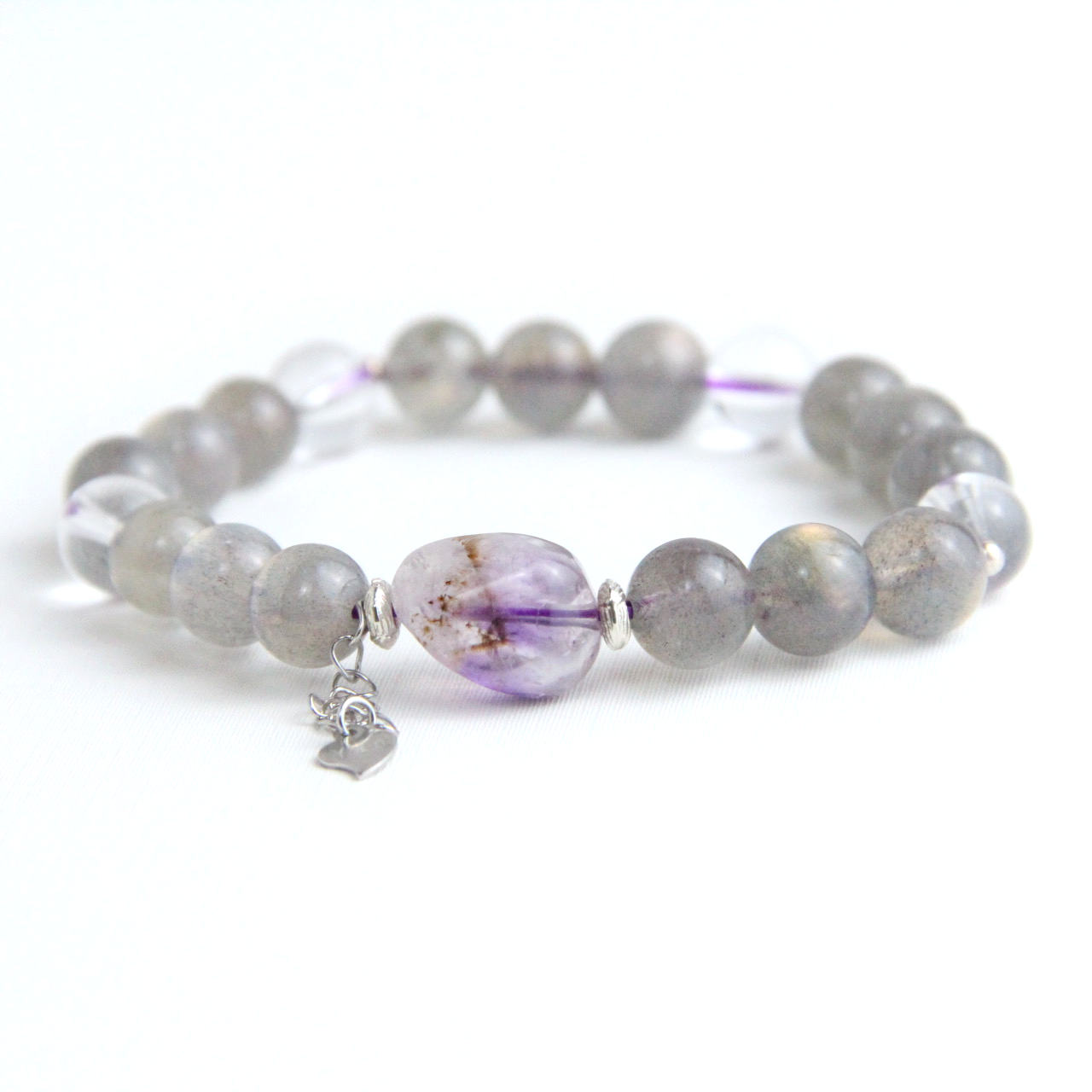 YAN Purple Crystal Bracelet Quartz Moonstone Bead Single Small Bracelet Style