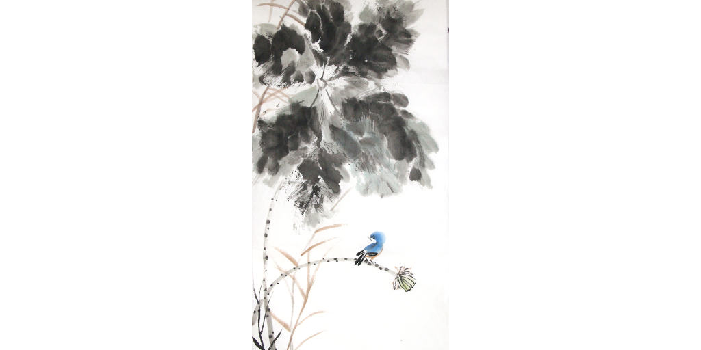 Lotus leaf and bird traditional chinese birds painting