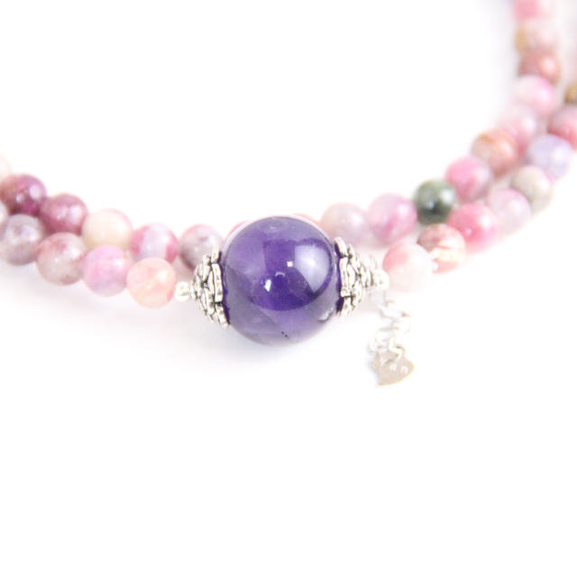 YAN Purple amethyst, tourmaline, pearl, gemstone amethyst crystal necklace crystal bracelet