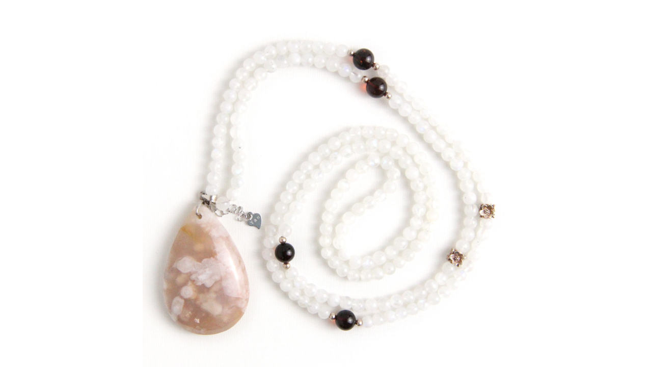 YAN cherry blossom agate gemstone jewelry jewellery fashion blog article