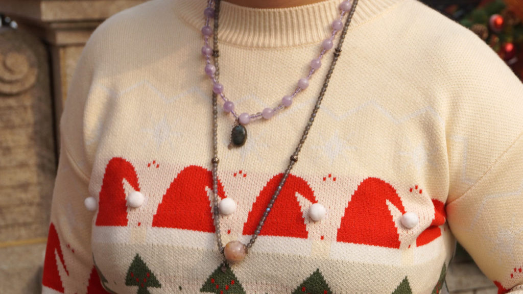 YAN Winter feature out for chrismas jumper and moonstone jewelry